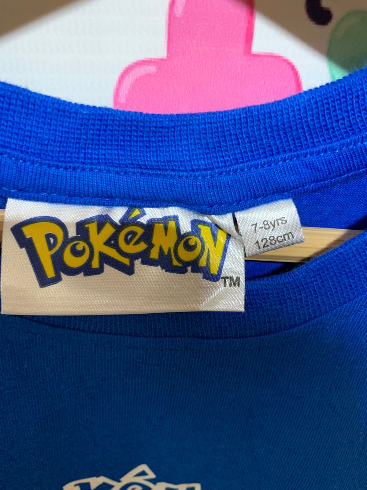 Official Pokémon Boys Royal Blue "Charizard Fire Type" Graphic Tee - Size Estimated Age 7-8 Years AB1