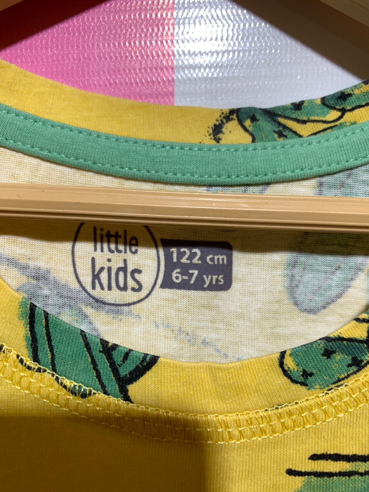 Little Kids Boys Yellow Cactus Print Sleeveless Tank Top - Size 6-7 Yrs AB1