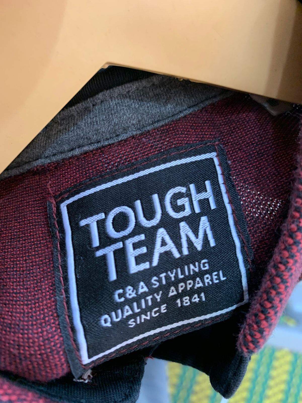 Tough Team C&A Boys Maroon Textured Polo Shirt - Size 110 (Estimated 4-5 Years) AB1