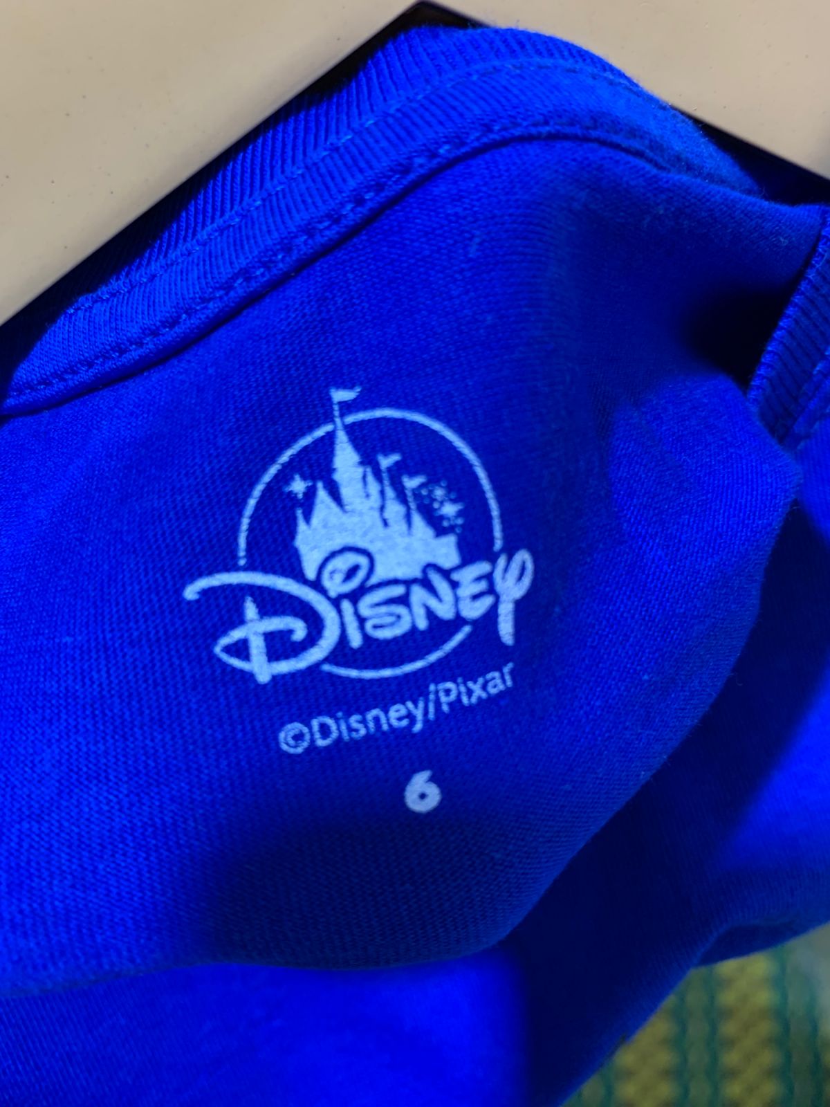 Disney Pixar Ratatouille Disneyland Paris Blue Graphic T-Shirt - Size 6 (Estimated 5-6 Years) AB1