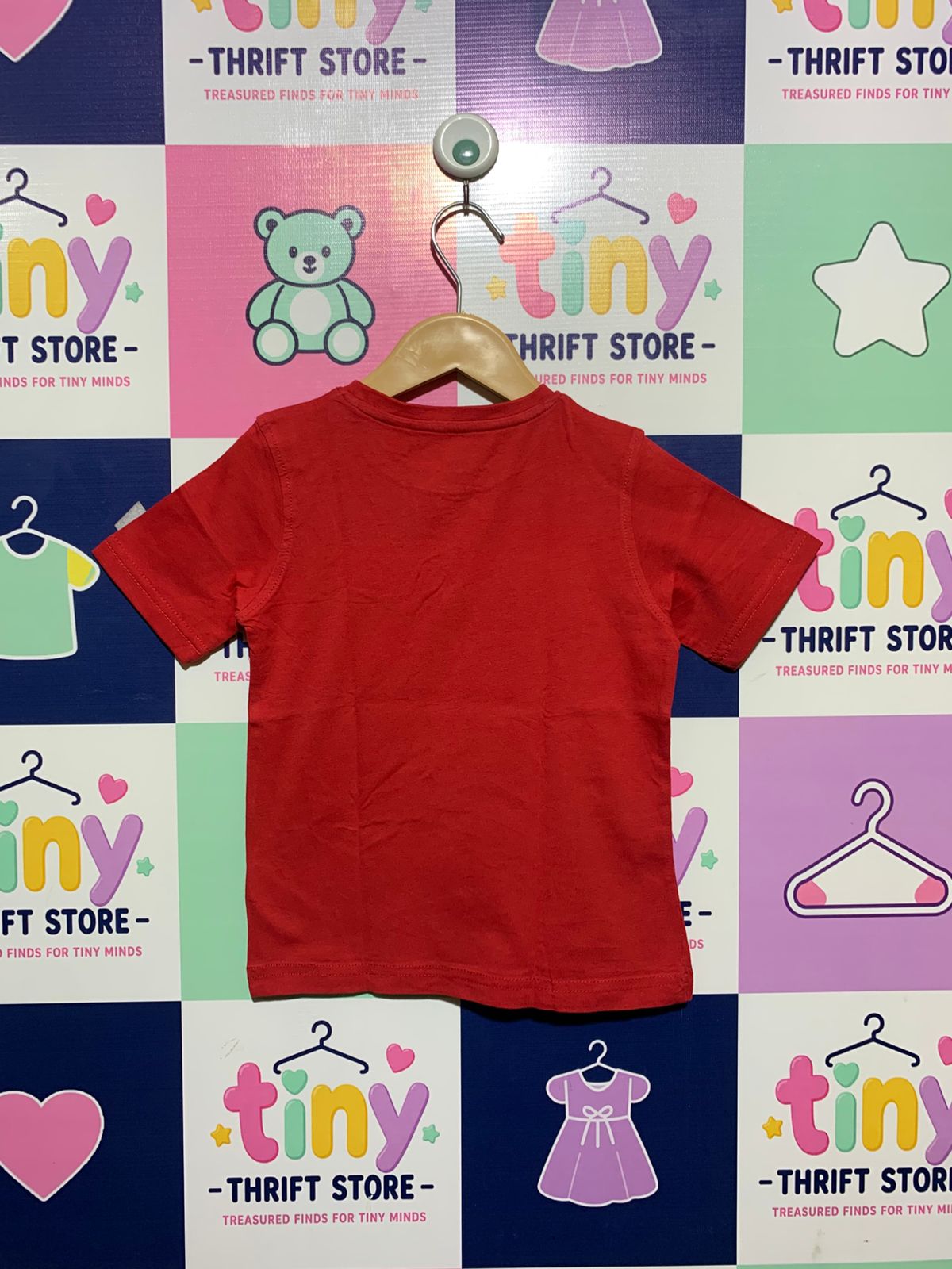 Palomino Boys "Tractor Parts" Graphic Red T-Shirt - Size 110 (4-5 Years) AB1