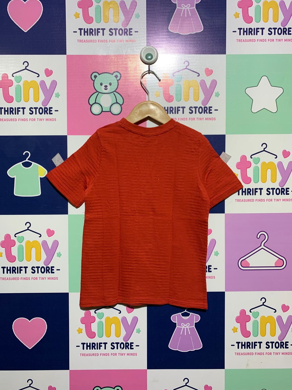 Sergent Major Boys Textured Rust Orange Pocket Tee - Size 116 (6 Years) AB1