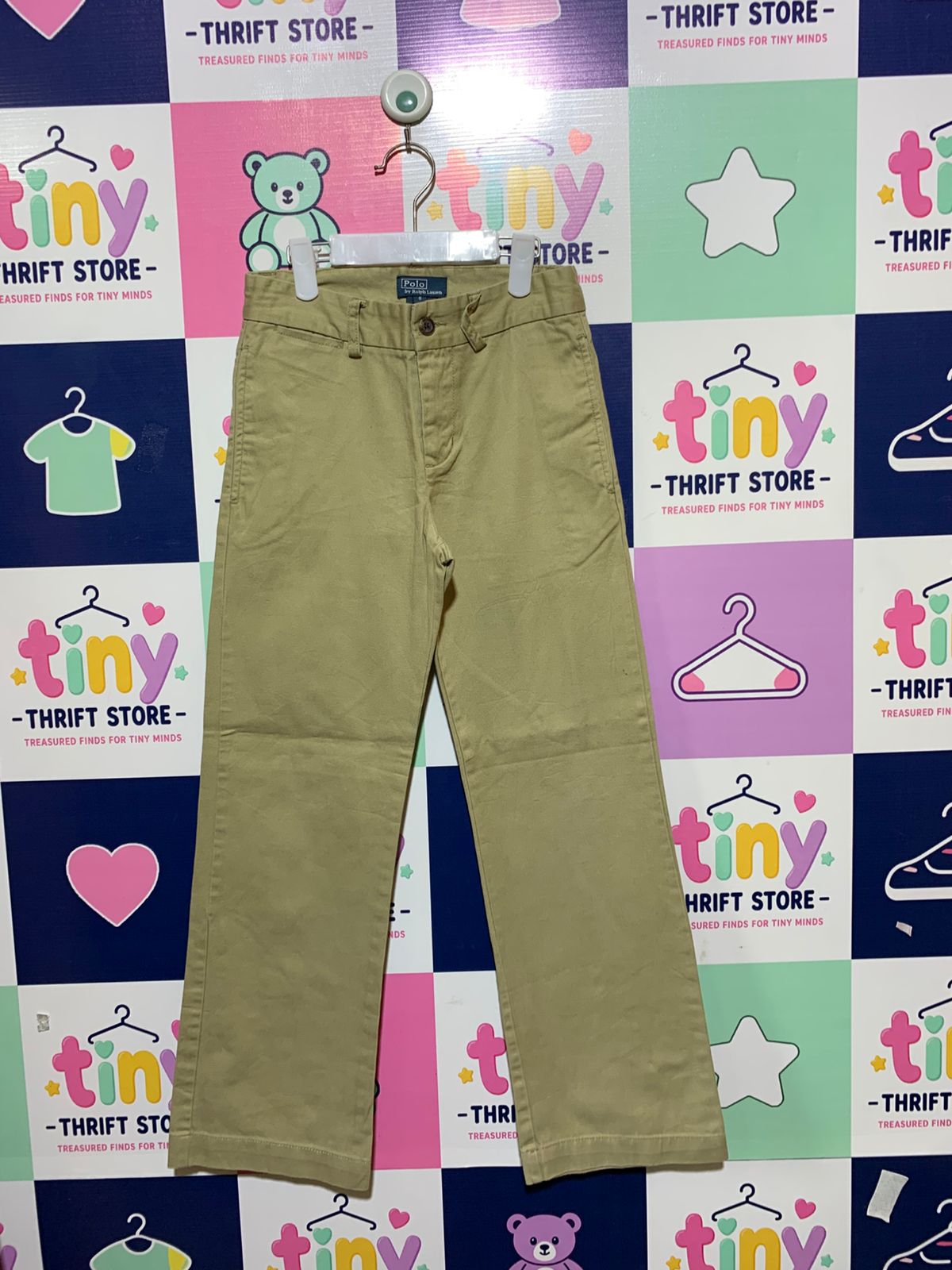 Polo by Ralph Lauren Boys Classic Khaki Chino Pants - Size 8 AB1