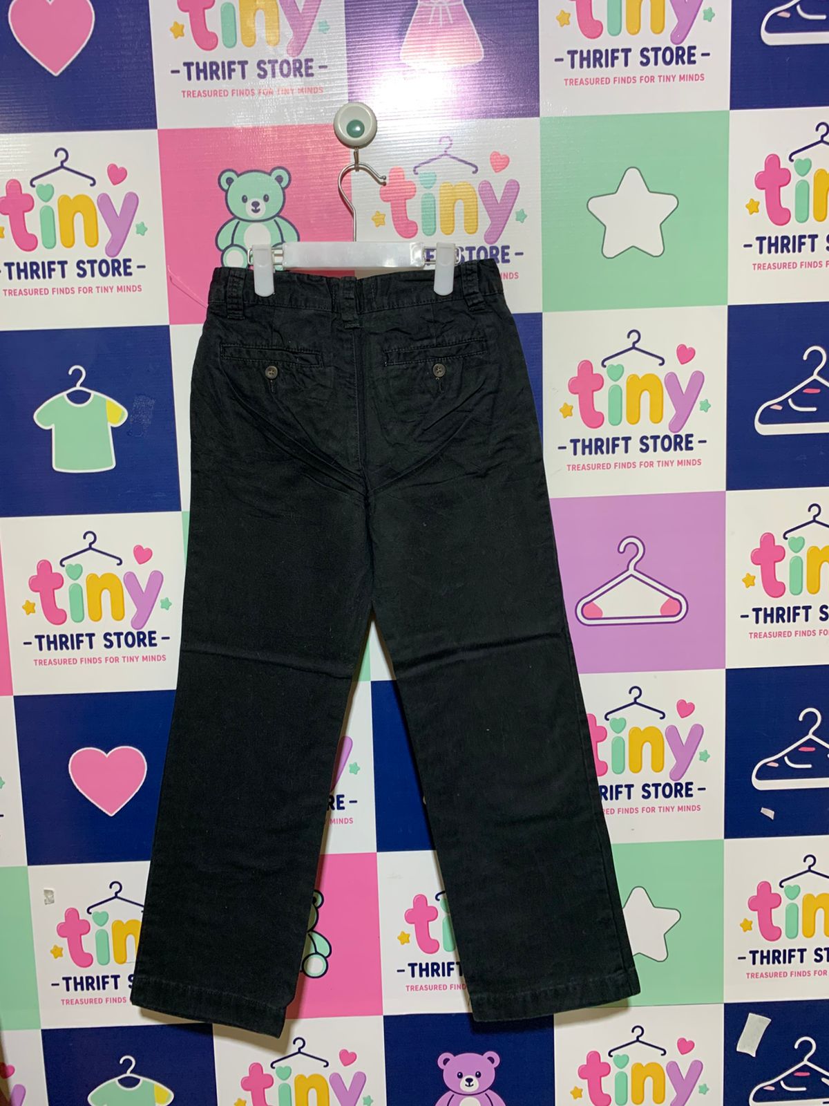 The Children's Place Boys Classic Black Chino Pants - Size 8 (Estimated Age 8 Years) AB1
