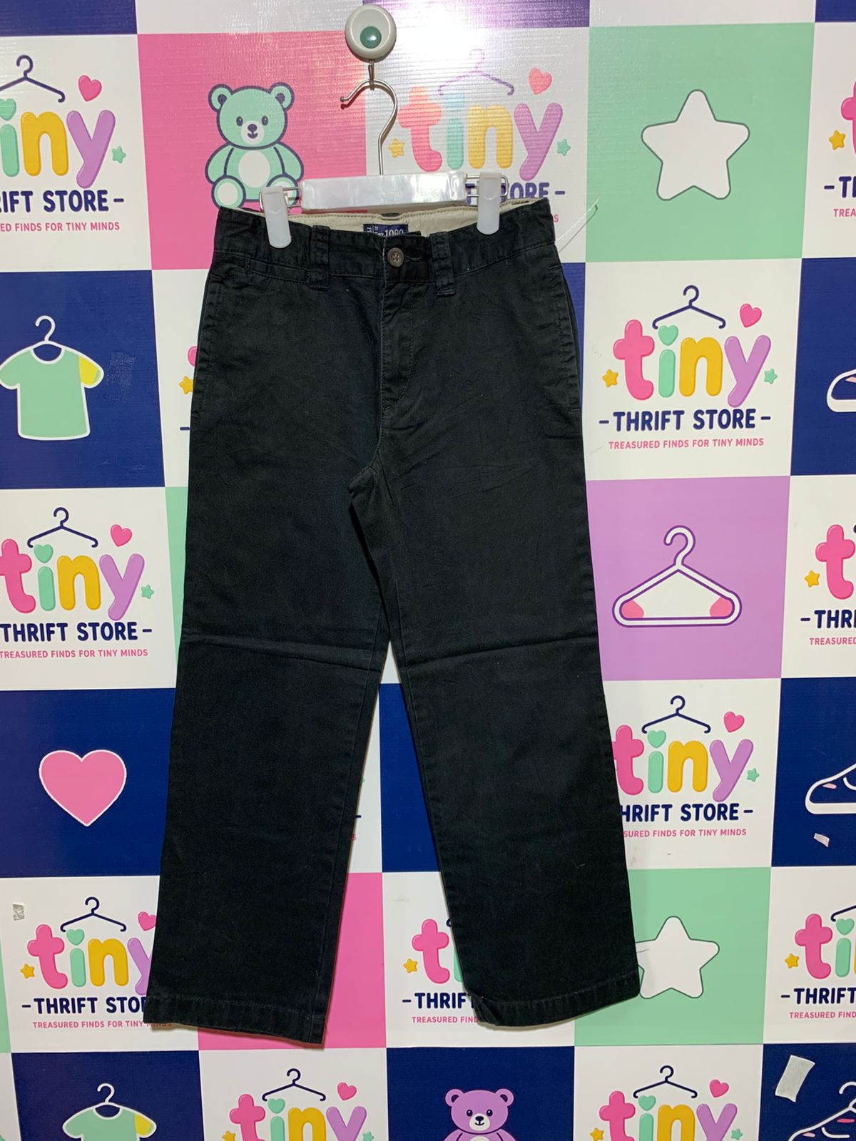 The Children's Place Boys Classic Black Chino Pants - Size 8 (Estimated Age 8 Years) AB1