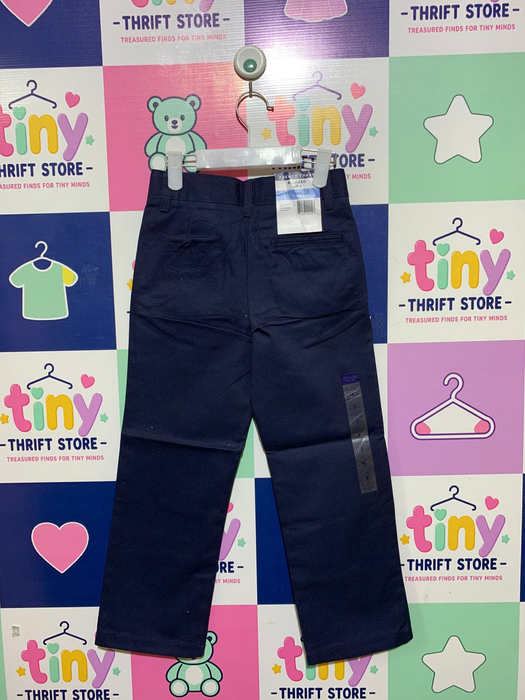 French Toast Boys Navy Blue Relaxed Fit School Uniform Pants - Size 7 AB1