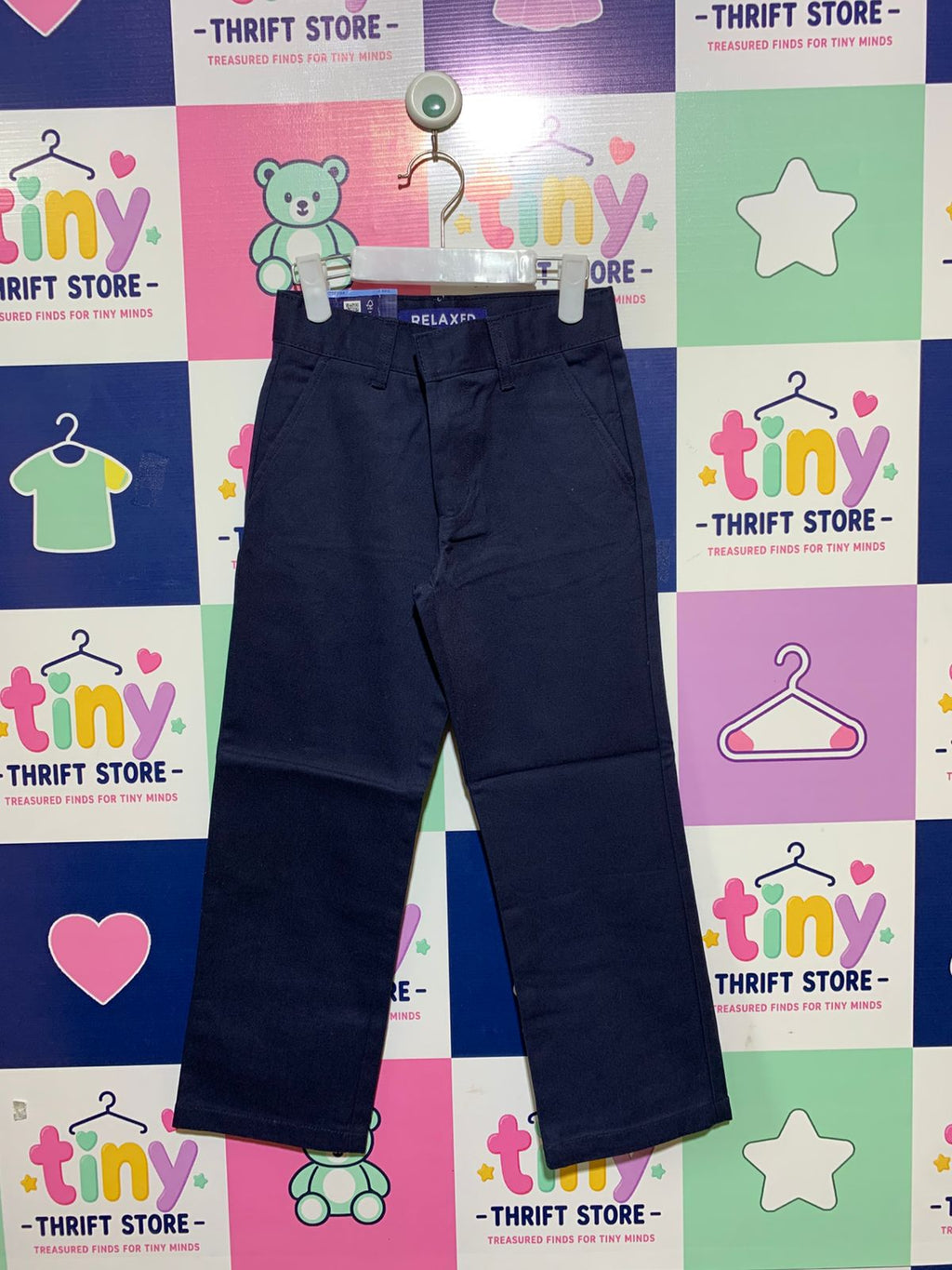 French Toast Boys Navy Blue Relaxed Fit School Uniform Pants - Size 7 AB1