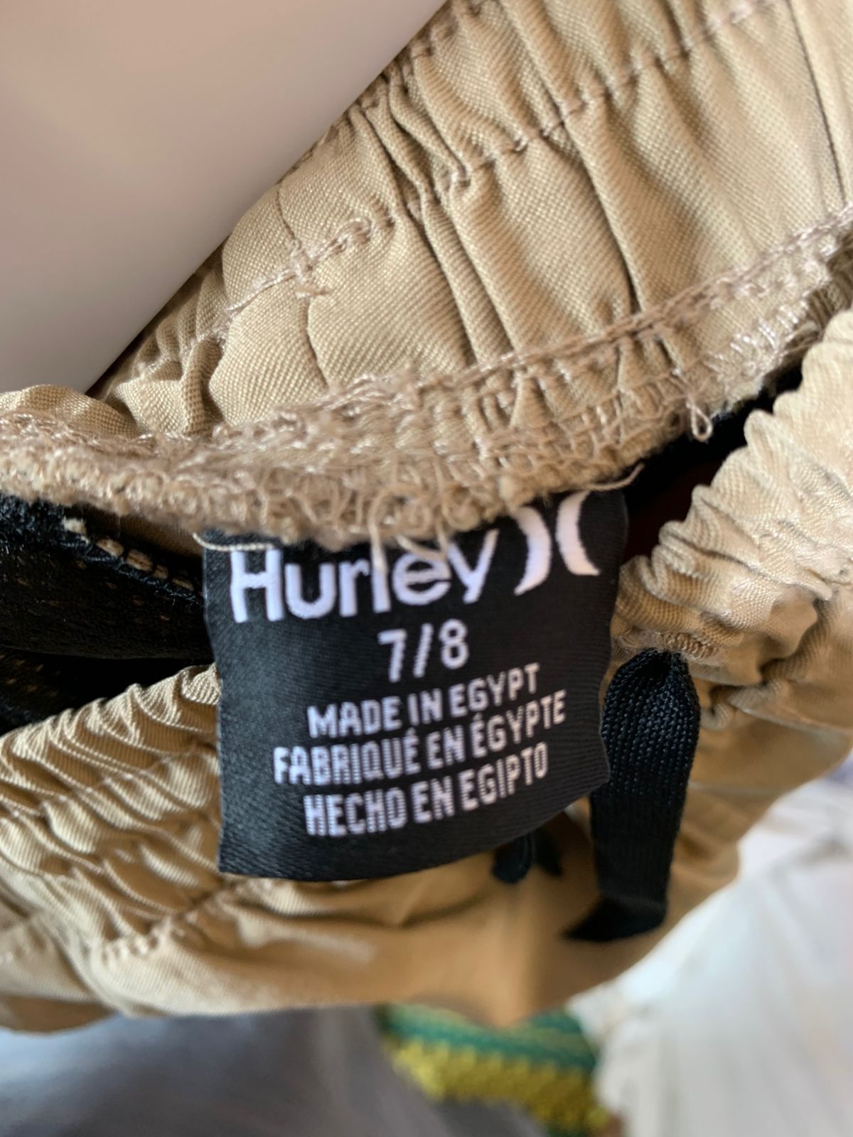 Hurley Boys Khaki Twill Jogger Pants - Size 7/8 AB1