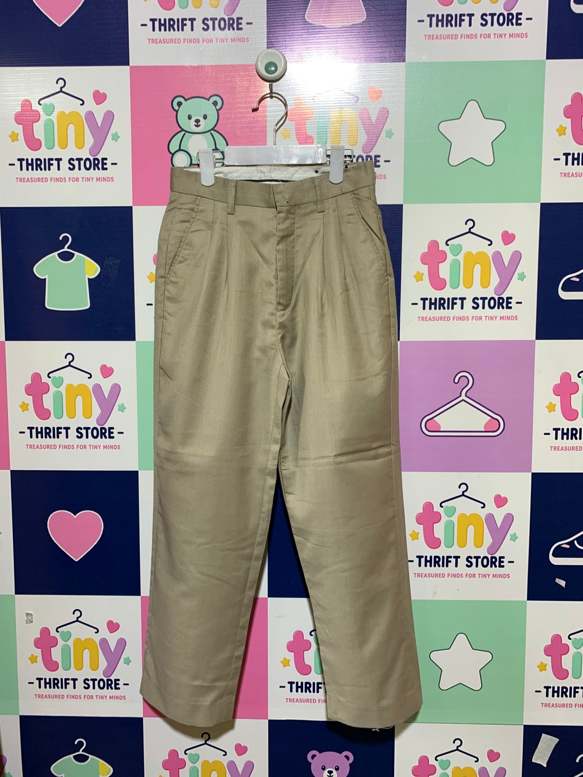 Vittorino Boys Sand Khaki Pleated Dress Pants - Size 8 AB1