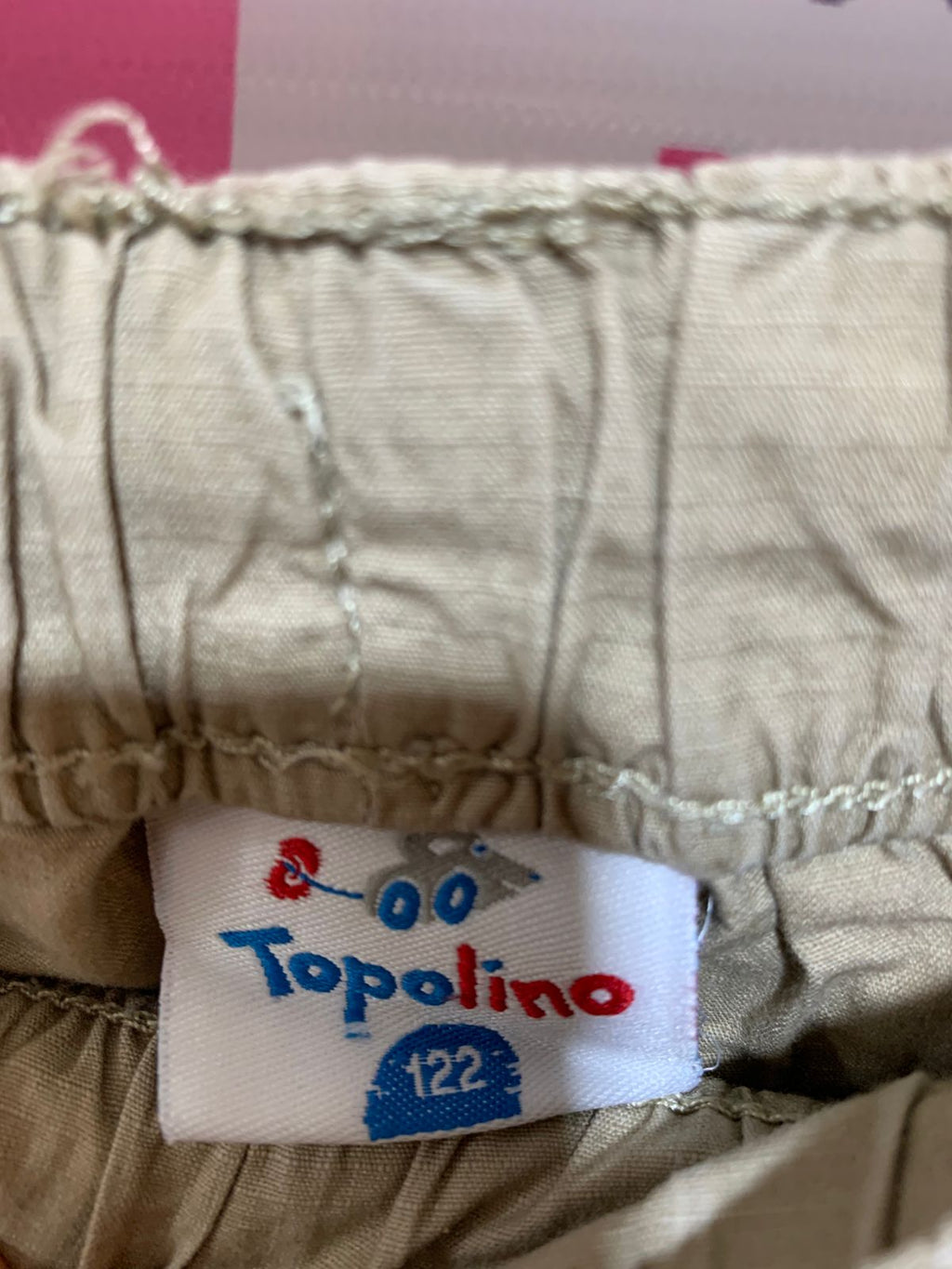 Topolino Boys Khaki Ripstop Cargo Shorts - Size 122 (Estimated Age 6-7Y) AB1