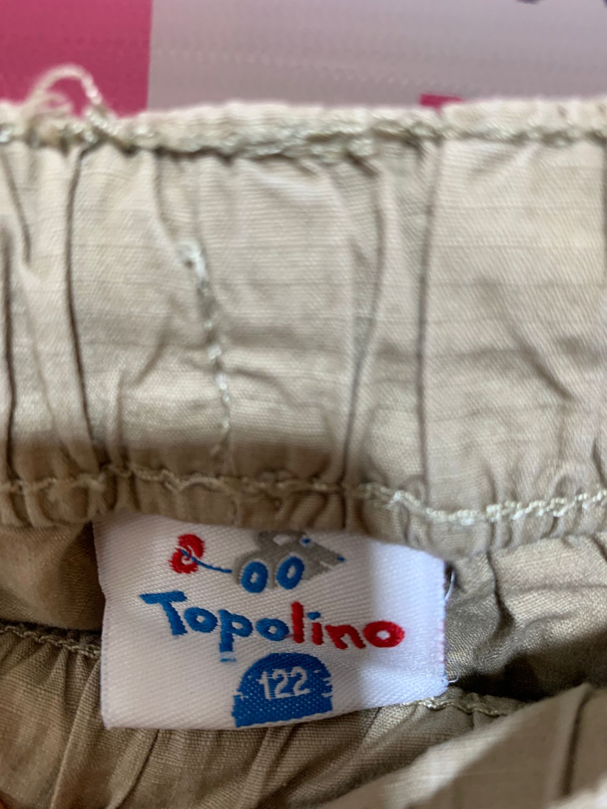 Topolino Boys Khaki Ripstop Cargo Shorts - Size 122 (Estimated Age 6-7Y) AB1