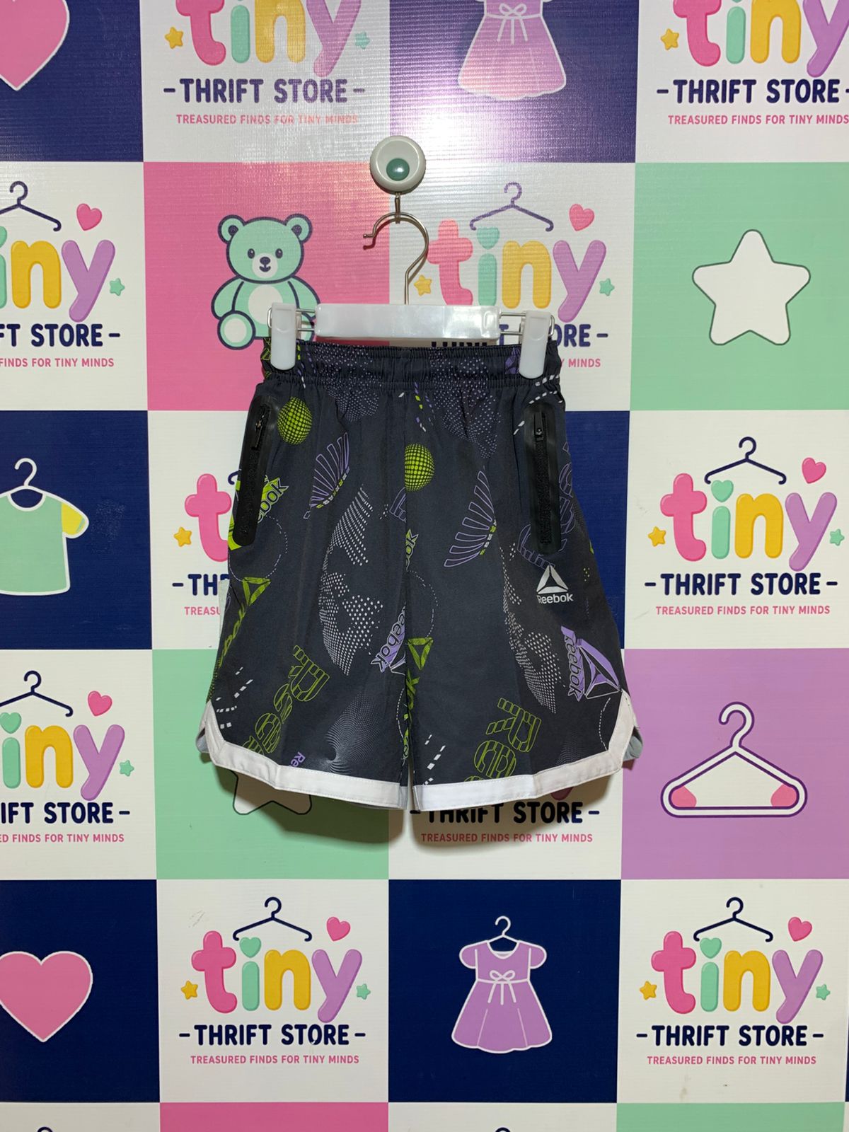 Reebok Boys Active Graphics Performance Training Shorts - Size 6/7 AB1