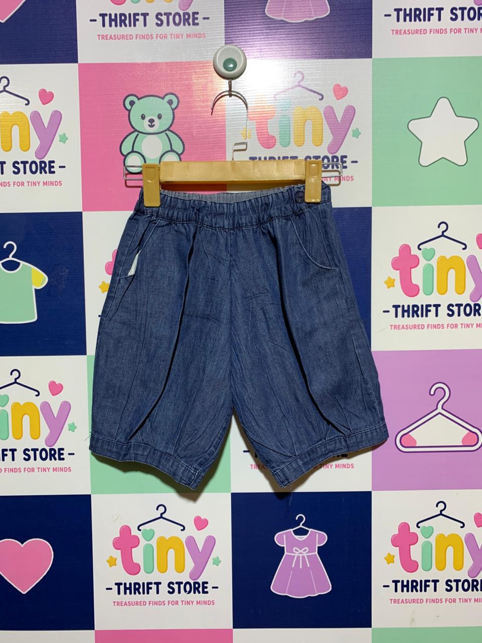 Seraph Girls Medium Wash Denim Culotte Shorts - Size Estimated Age 6–7 Years AB1