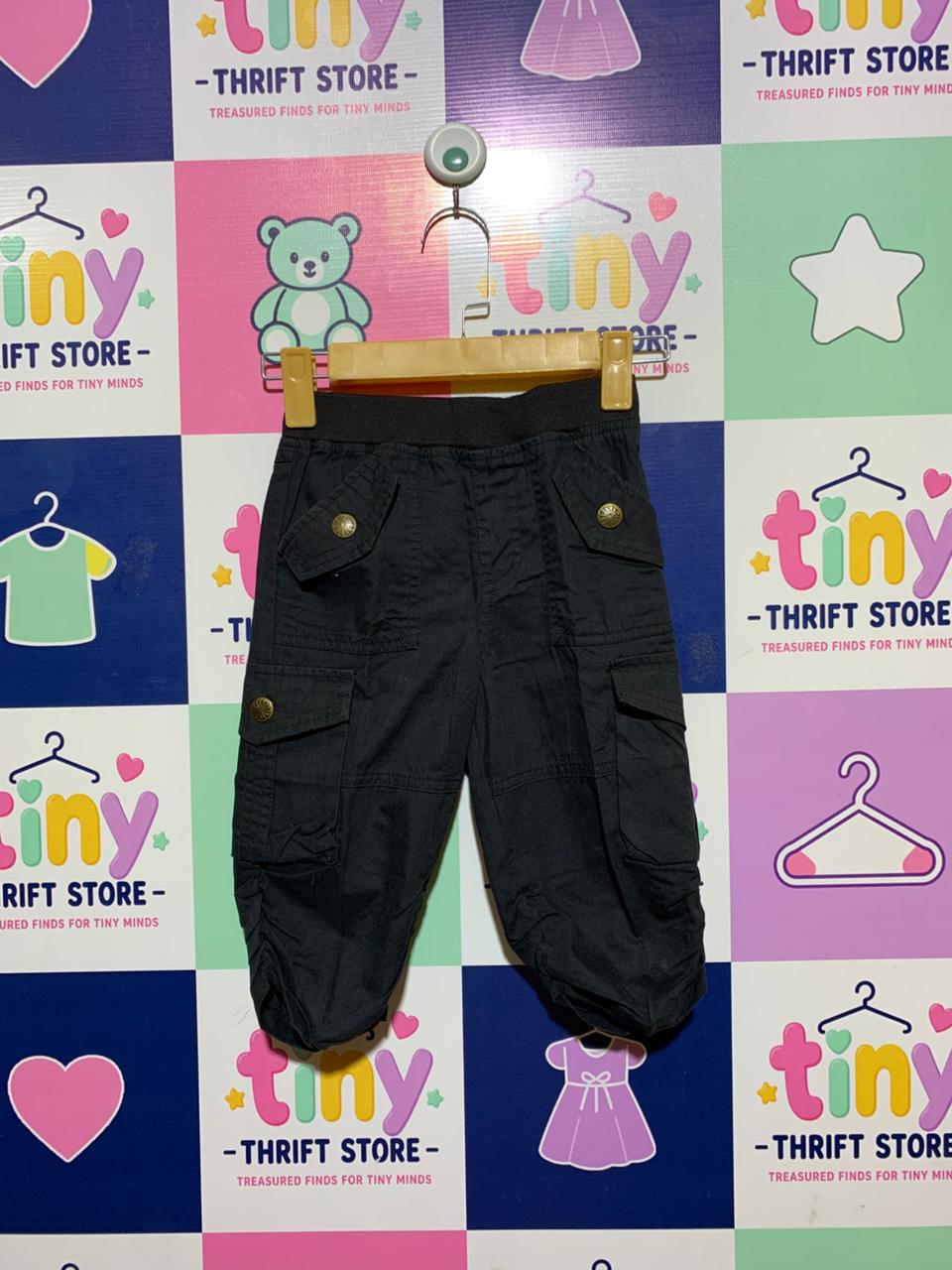 Kids Black Multi-Pocket Performance Cargo Pants - Size Estimated Age 6–7 Years AB1