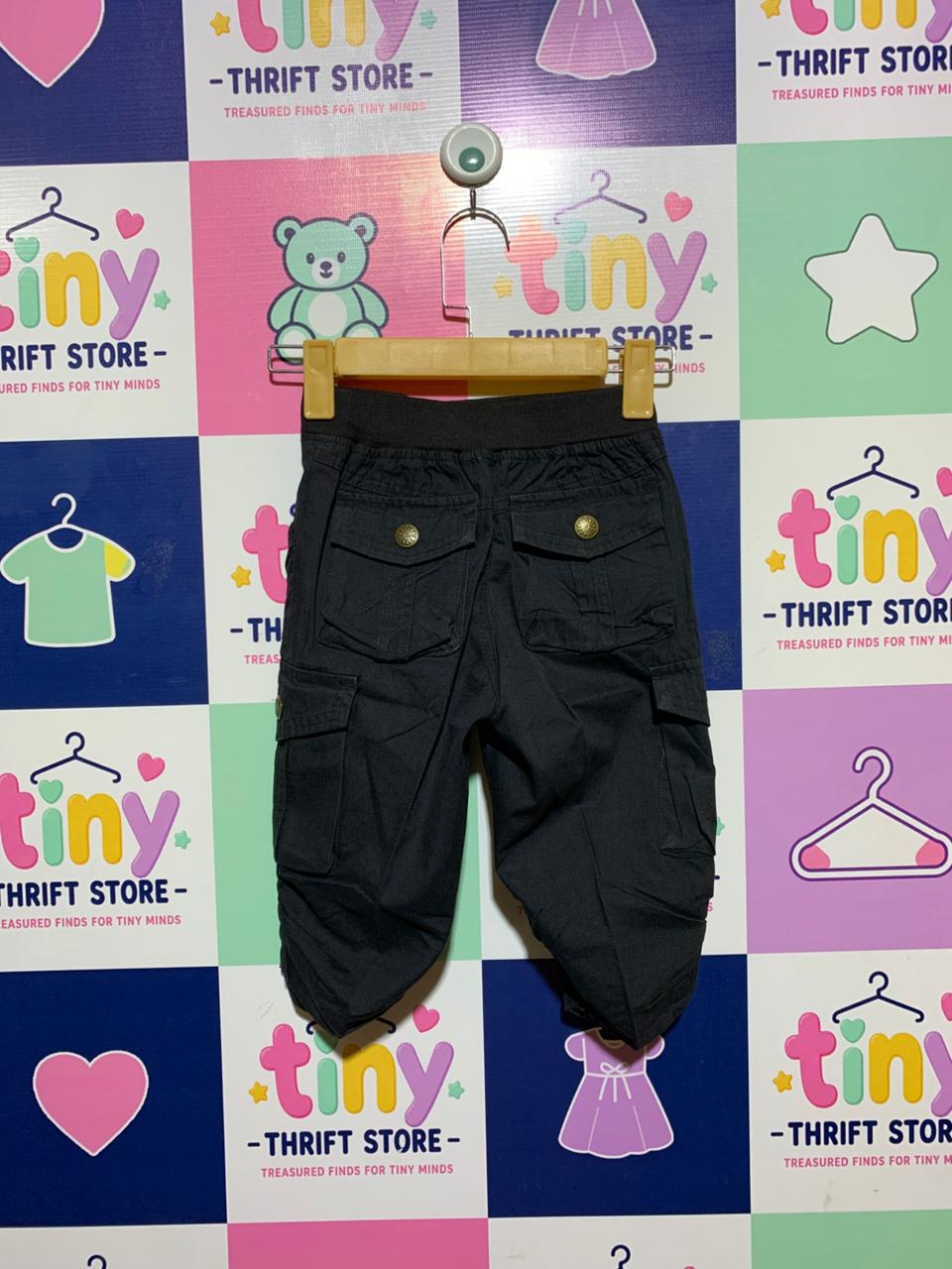 Kids Black Multi-Pocket Performance Cargo Pants - Size Estimated Age 6–7 Years AB1