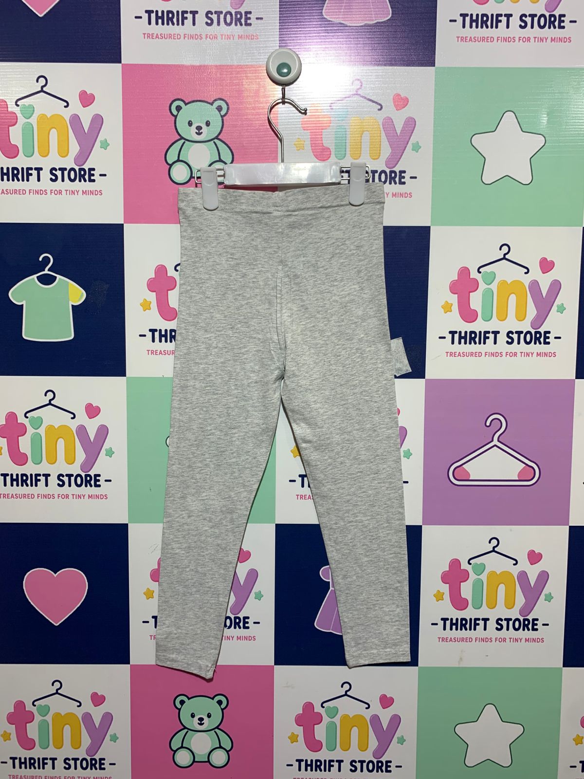 George Girls Classic Heather Grey Soft Stretch Leggings - Size 7-8 Years (122-128 cm) AB1