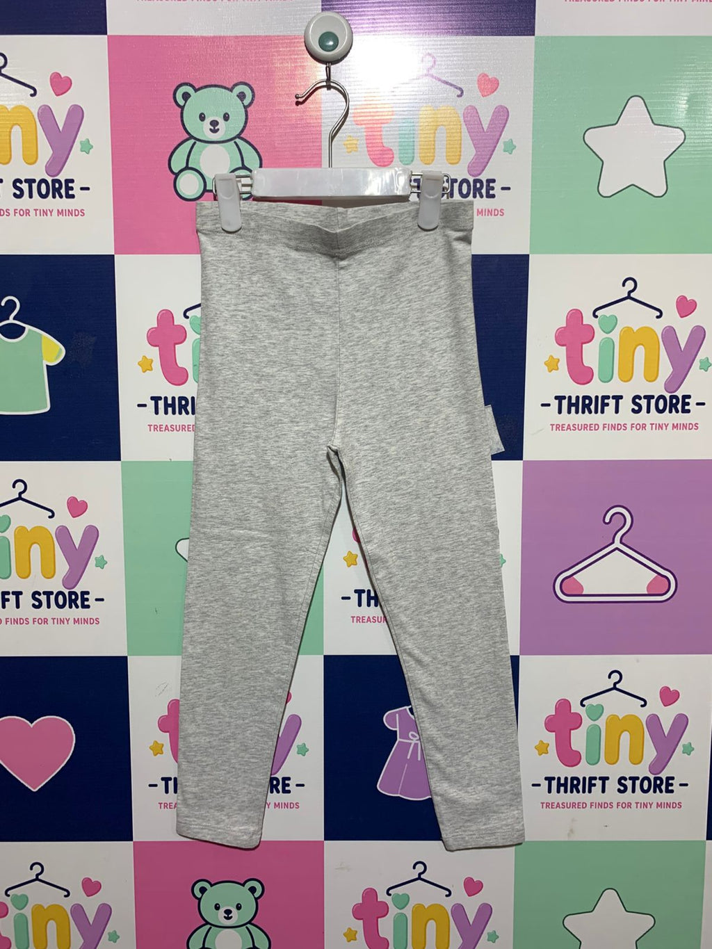 George Girls Classic Heather Grey Soft Stretch Leggings - Size 7-8 Years (122-128 cm) AB1