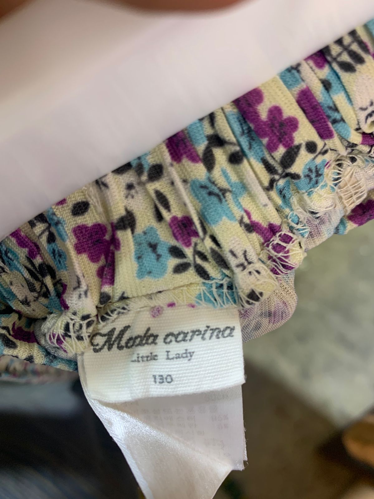 Moda Carina "Little Lady" Floral Plissé Wide-Leg Culottes – Size 130 7 to 8 AB1