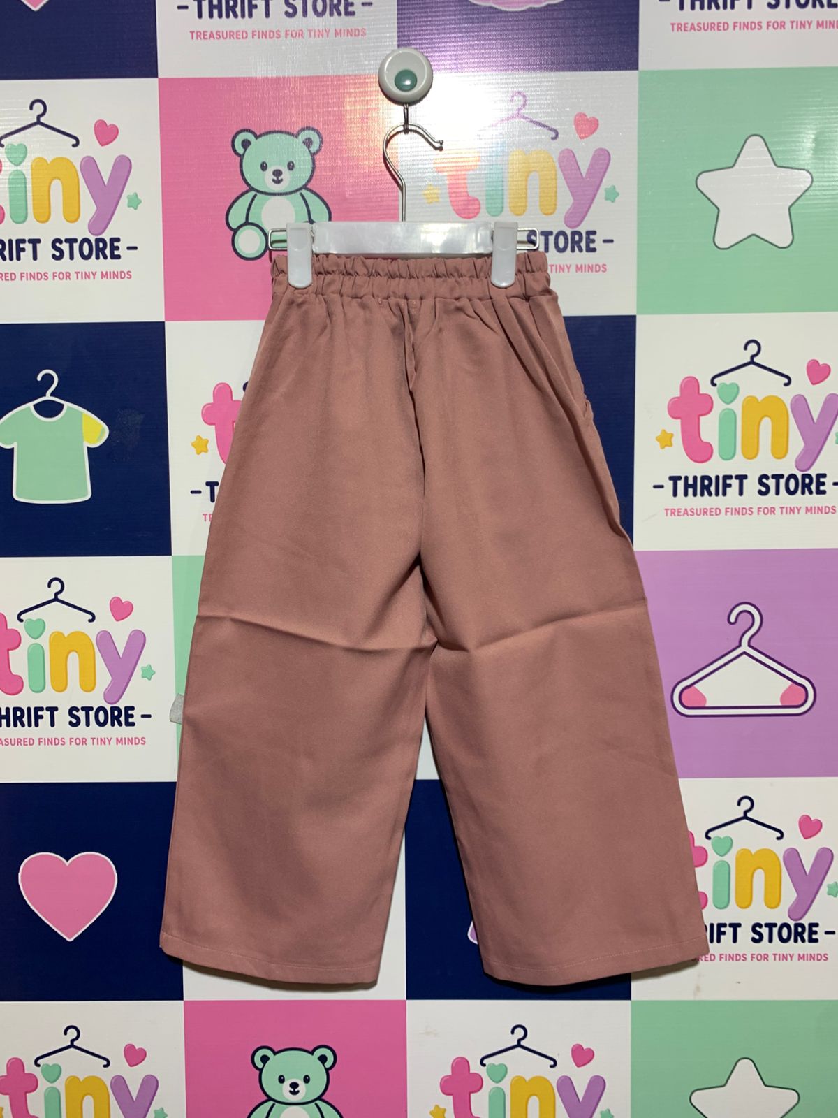 Pink151 Girls Dusty Rose Wide-Leg Culottes – Size Estimated Age 8-10 Years AB1