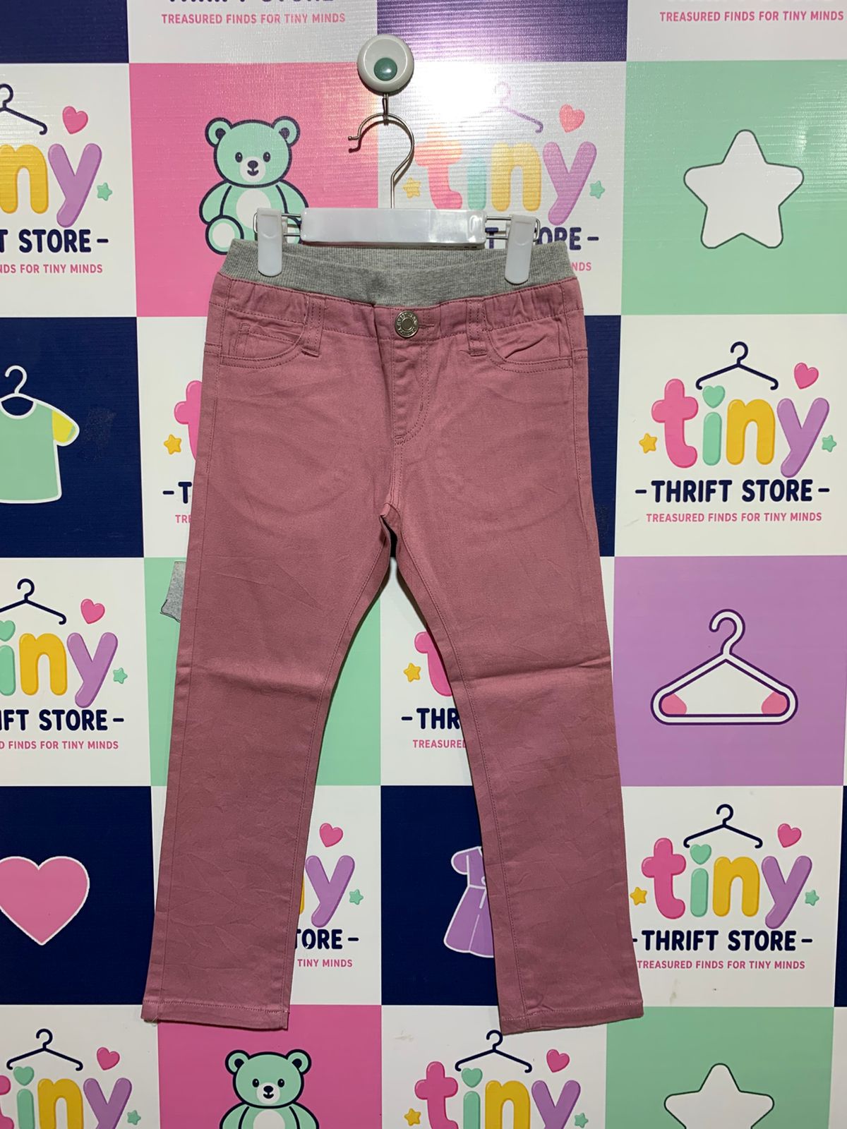 UN-AMI Kids Dusty Rose Slim-Fit Stretch Chinos - Size 120 Estimated Age 6-7Y AB1