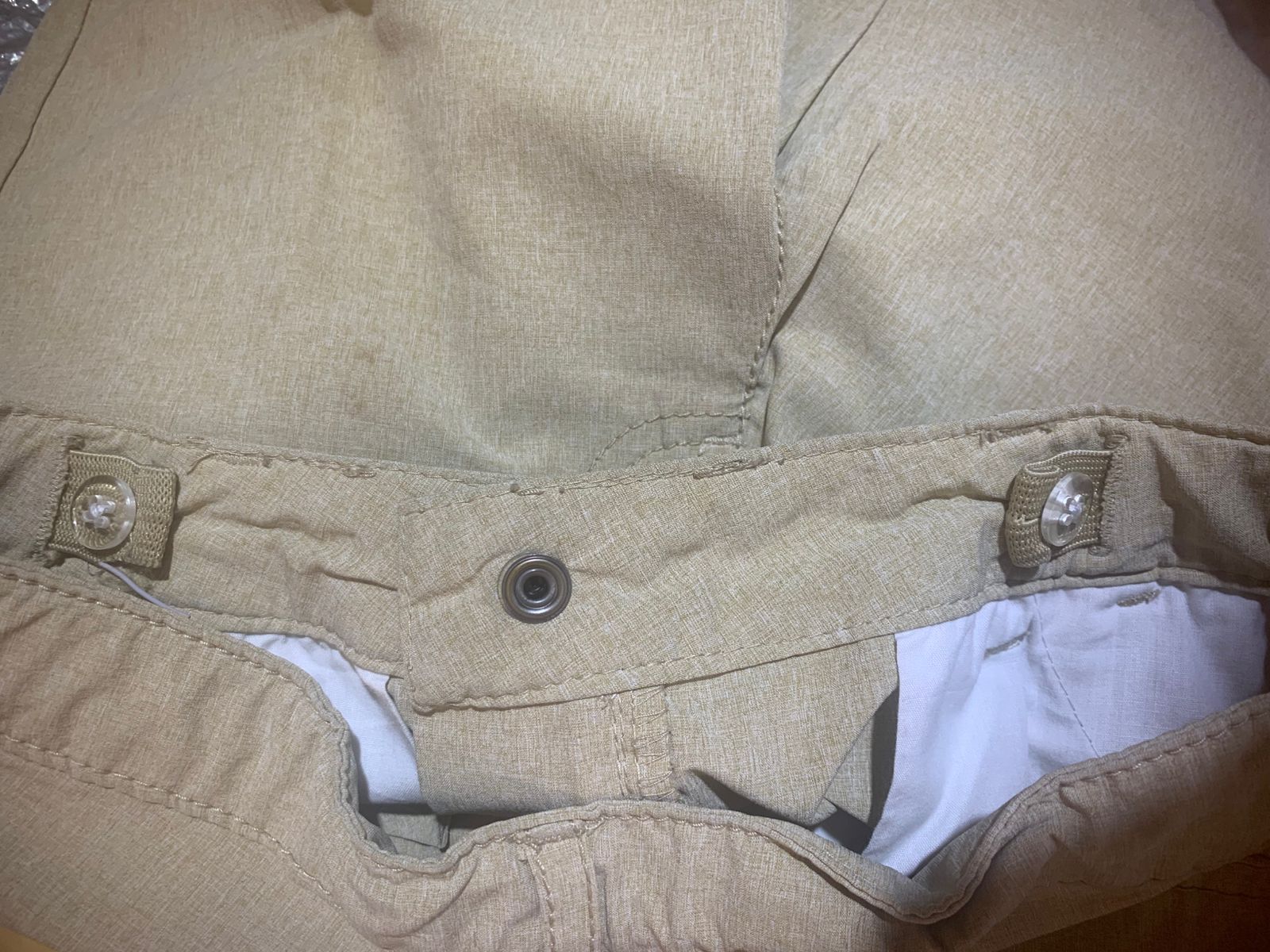 Cat & Jack Boys Khaki "Everyday Active" Performance Chino Shorts - Size Estimated Age 10 Years AB1