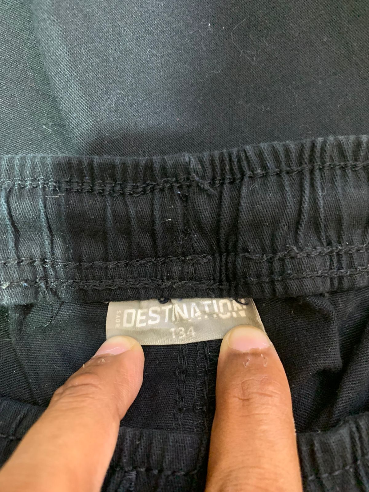 Destination Boys Classic Black Canvas Deck Shorts - Size Estimated Age 9 Years AB1