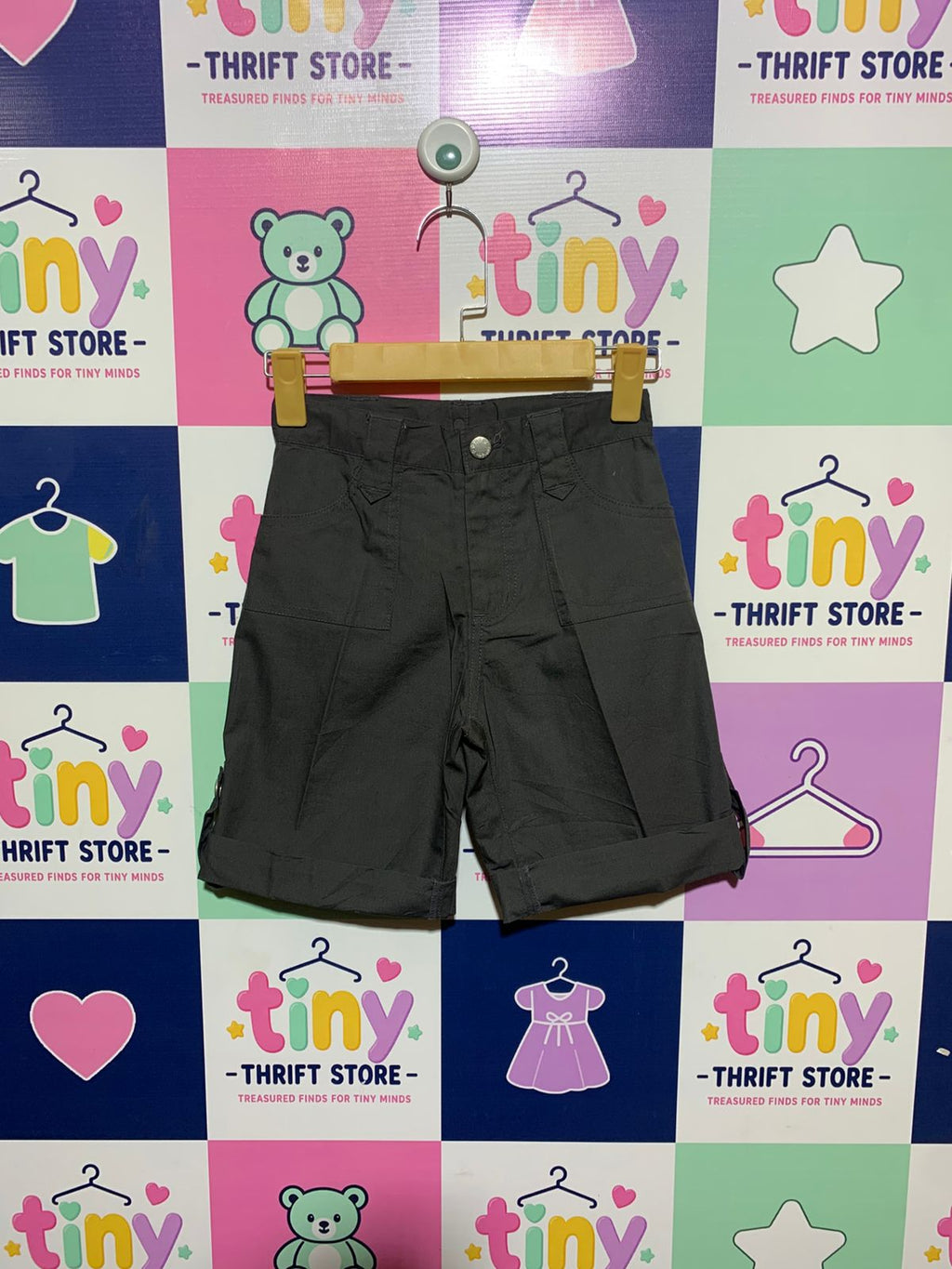 Z-Kids Boys Slate Grey "Tactical Adventure" Cargo Shorts - Size Estimated Age 9–10 Years AB1