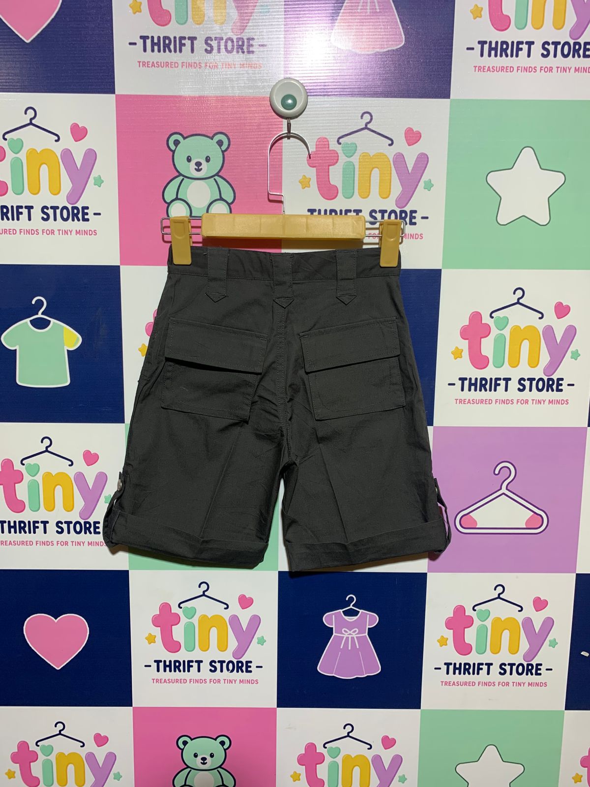 Z-Kids Boys Slate Grey "Tactical Adventure" Cargo Shorts - Size Estimated Age 9–10 Years AB1