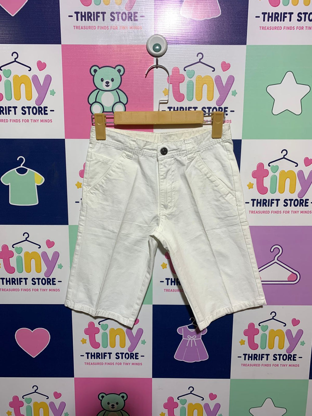 Orchestra Boys Pristine White "Summer Explorer" Fine Corduroy Shorts - Size Estimated Age 10 Years AB1