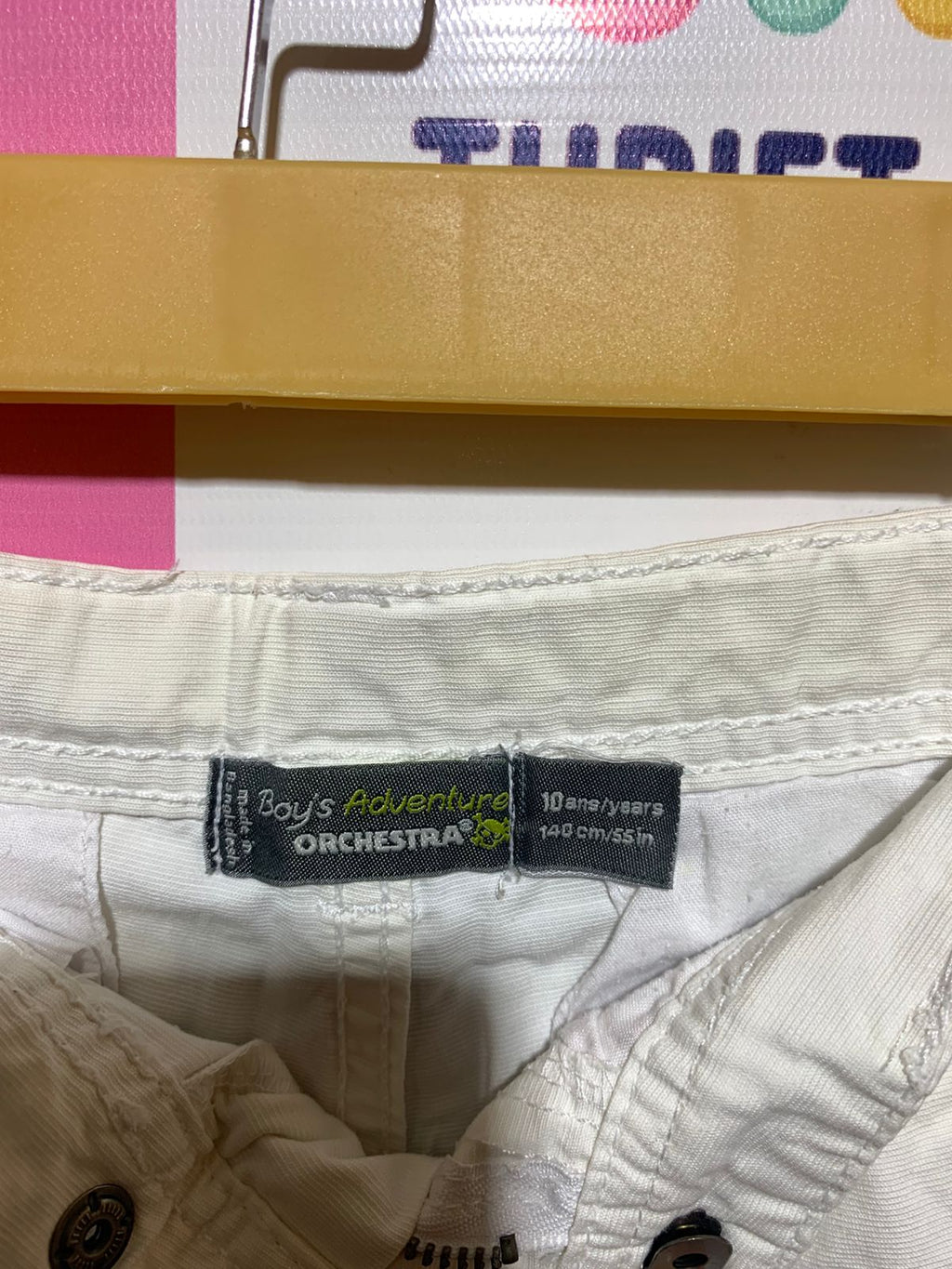 Orchestra Boys Pristine White "Summer Explorer" Fine Corduroy Shorts - Size Estimated Age 10 Years AB1