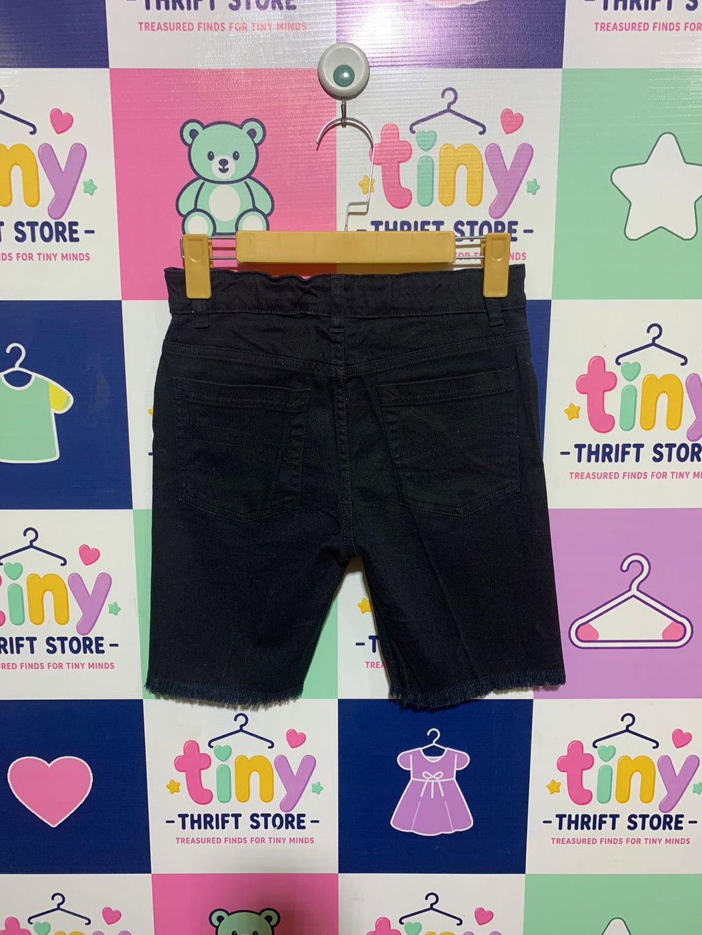 F&F Kids Boys Classic Black Denim Cut-Off Shorts - Size Estimated Age 9-10 Years AB1