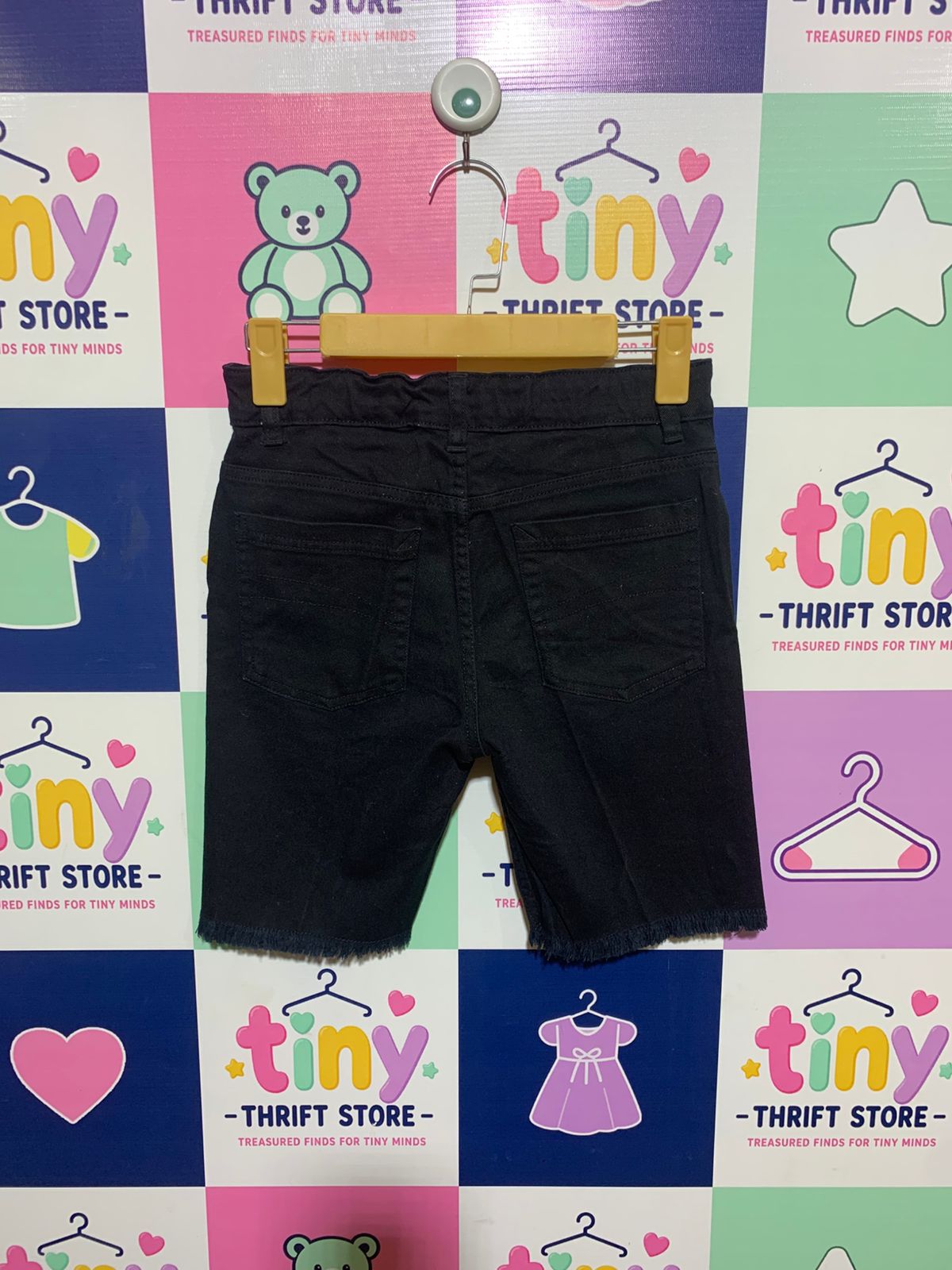 F&F Kids Boys Classic Black Denim Cut-Off Shorts - Size Estimated Age 9-10 Years AB1