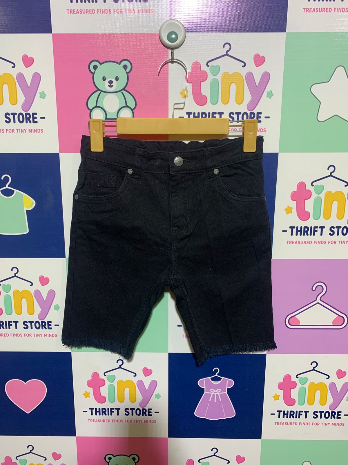 F&F Kids Boys Classic Black Denim Cut-Off Shorts - Size Estimated Age 9-10 Years AB1