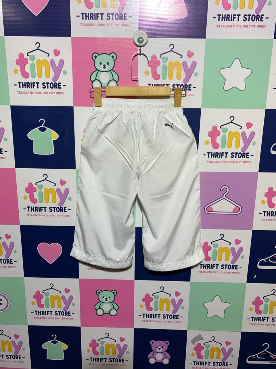 Puma Boys White Lightweight Athletic Quarter-Length Shorts - Size Medium (Estimated Age 10-12Y) AB1