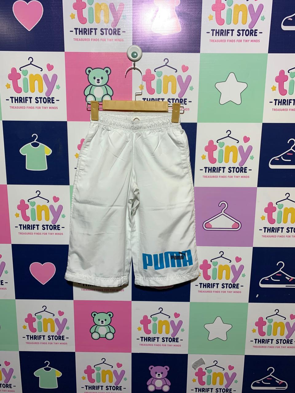 Puma Boys White Lightweight Athletic Quarter-Length Shorts - Size Medium (Estimated Age 10-12Y) AB1