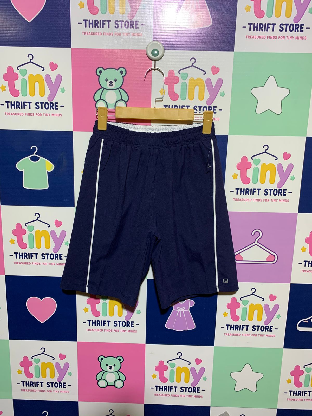 Fila Boys Navy Blue Performance Athletic Shorts - Size Estimated Age 8-10Y AB1