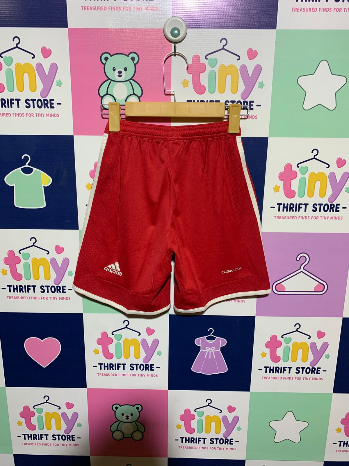 Adidas Boys Vibrant Red ClimaCool Athletic Shorts - Size Estimated Age 9-10Y AB1