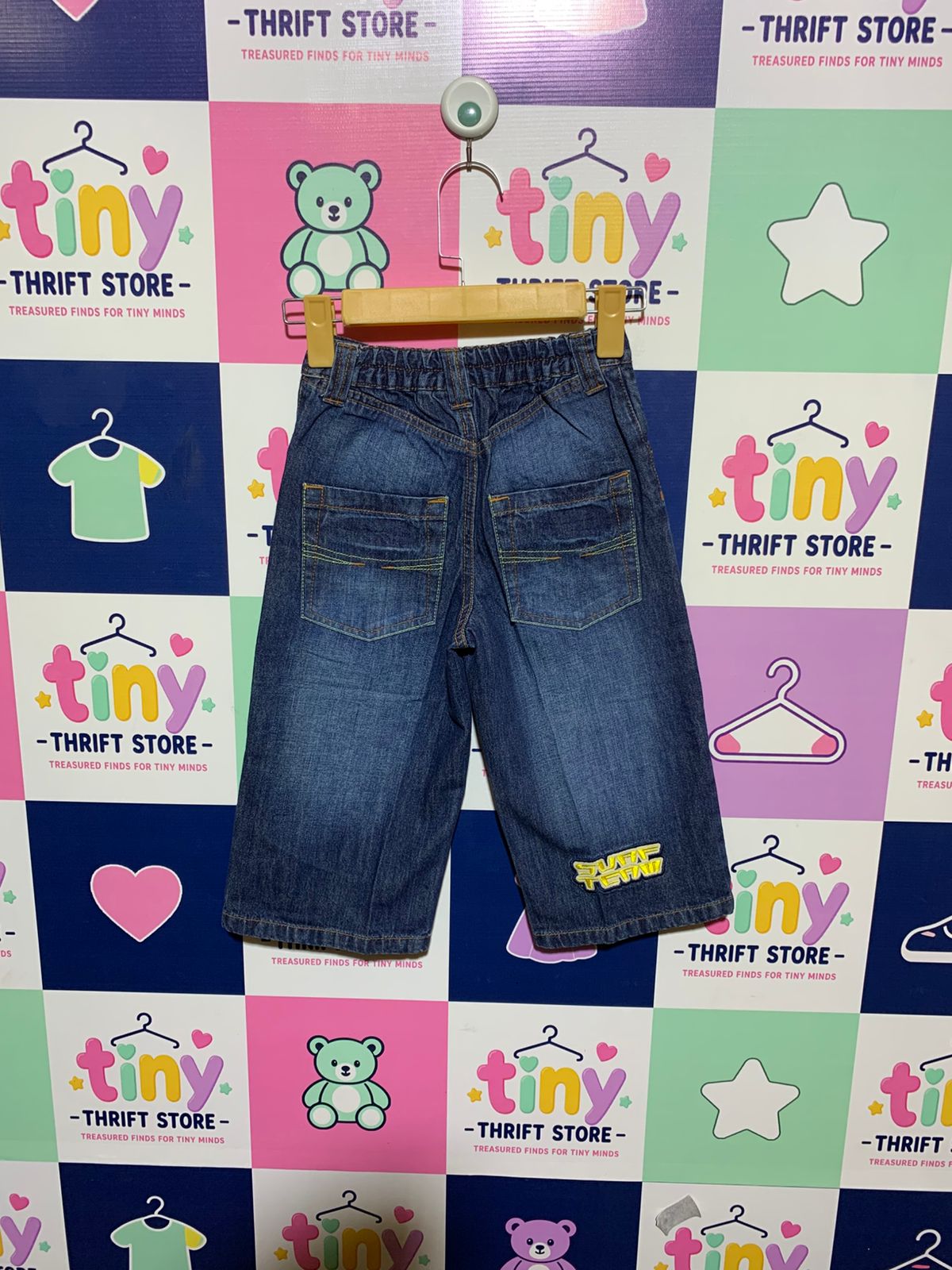 Kids and Friends Boys Mid-Wash Denim Straight Leg Capri Jeans - Size Estimated Age 9 Years AB1