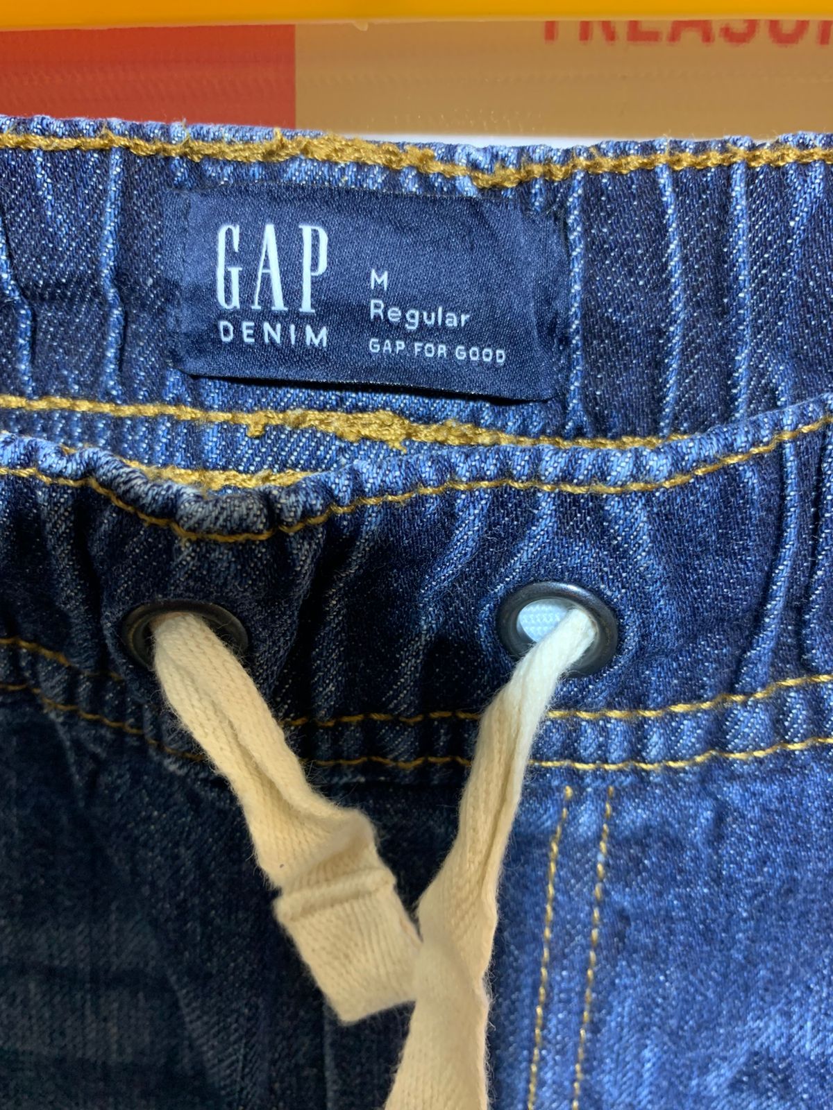 GAP Boys Mid-Wash "Gap For Good" Denim Pull-On Shorts - Size Estimated Age 8-9 Years AB1