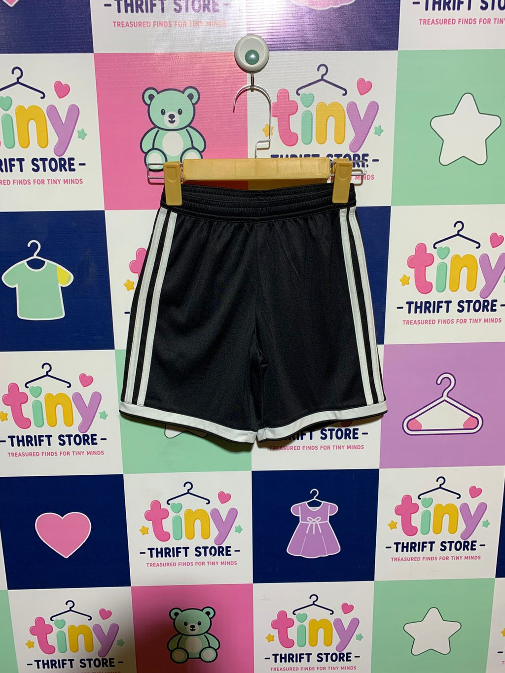 Adidas Boys Black Core Performance 3-Stripe Active Shorts - Size Estimated Age 9-10 Years AB1