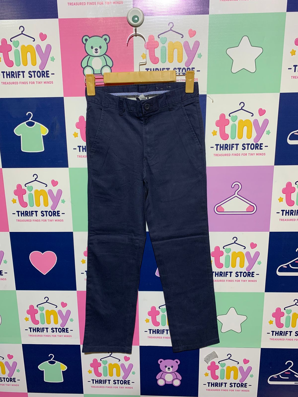 IZOD Boys Navy Blue Regular Fit Stretch Chino Pants - Size Estimated Age 10 Years AB1