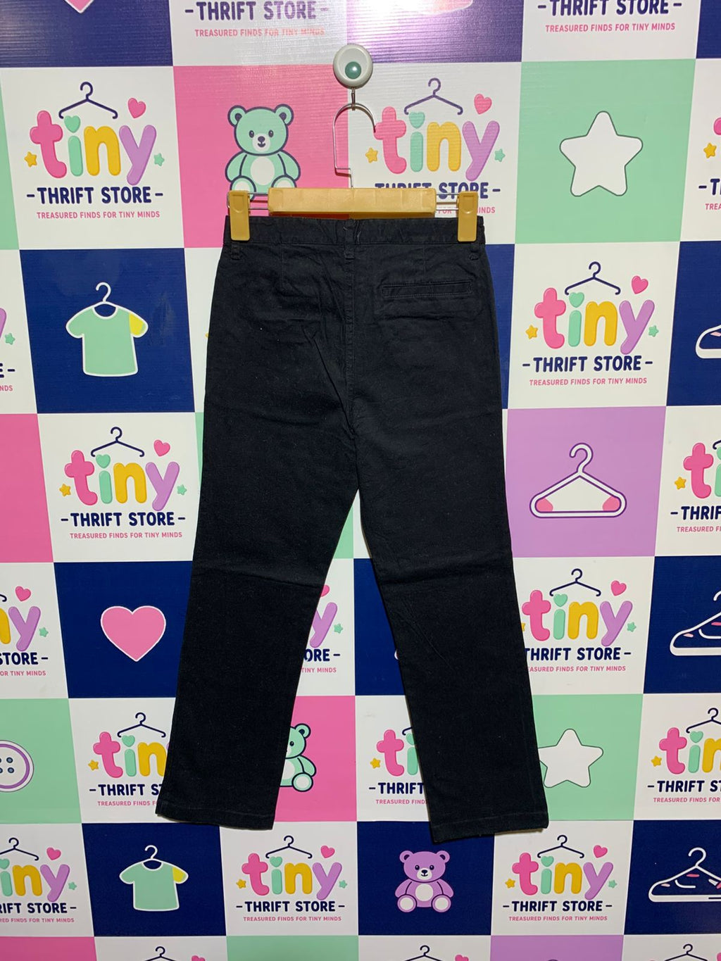 Old Navy Boys Black Straight Built-In Flex Chino Pants - Size Estimated Age 10 Years AB1