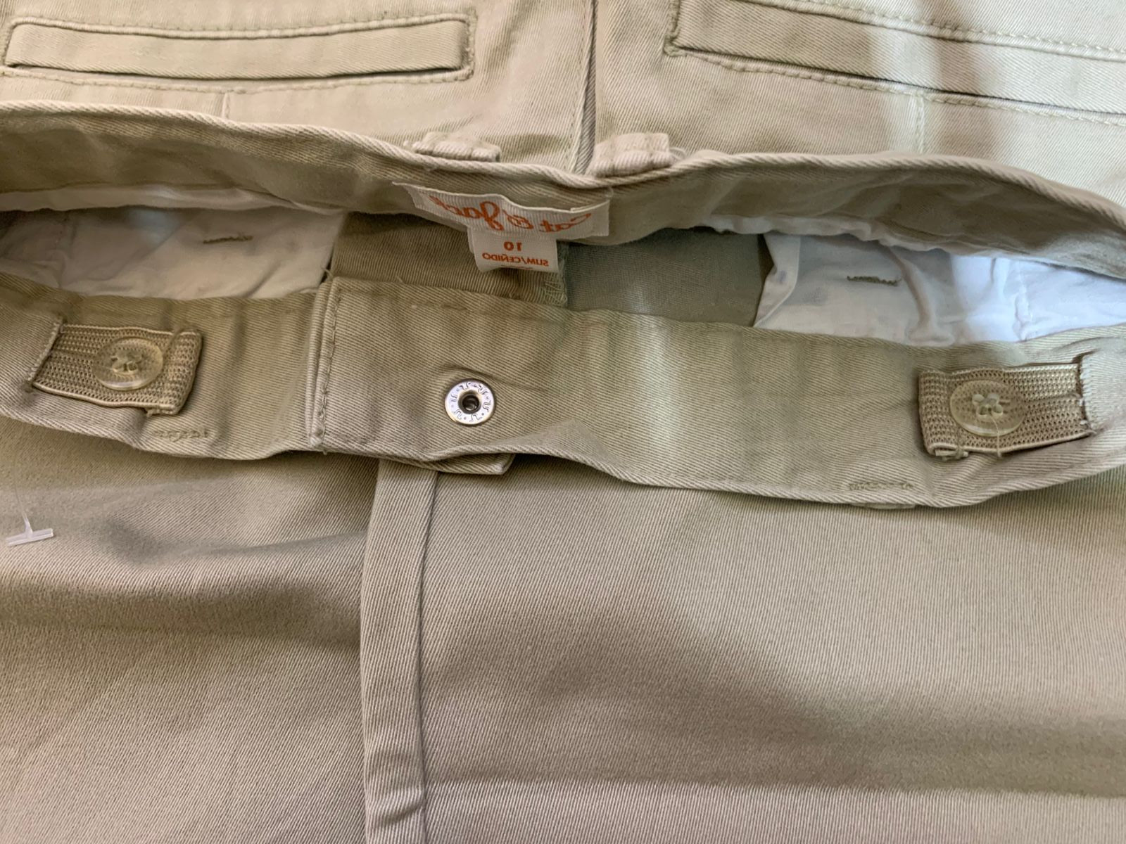 Cat & Jack Boys Khaki "Slim Straight" Chino Pants - Size Estimated Age 10 Years AB1