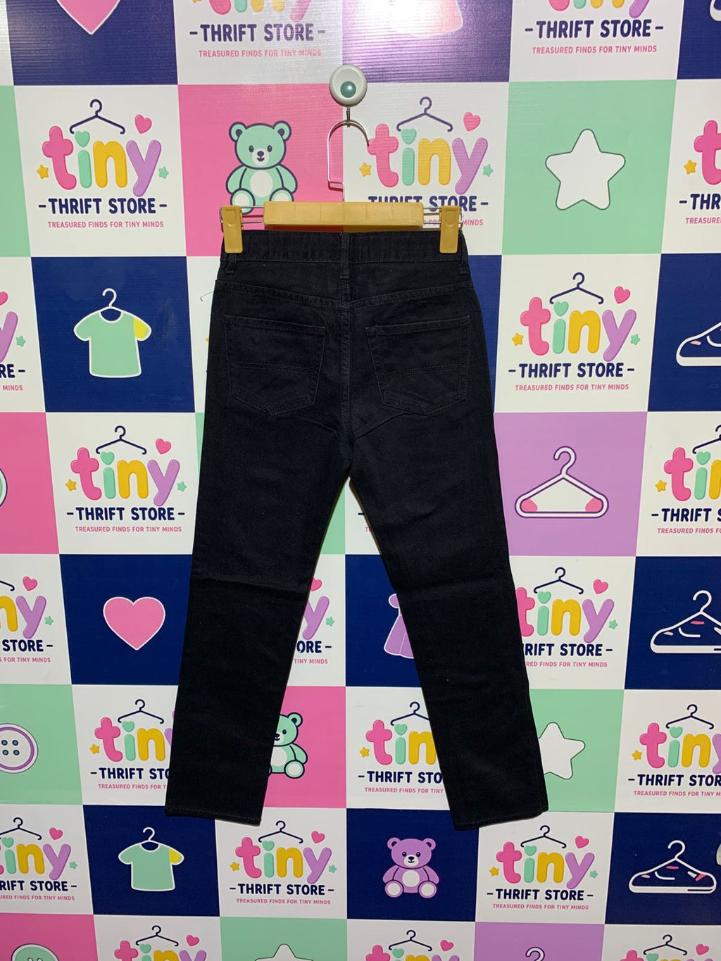 The Children's Place Boys Solid Black "Skinny" Chino Pants - Size Estimated Age 10 Years AB1