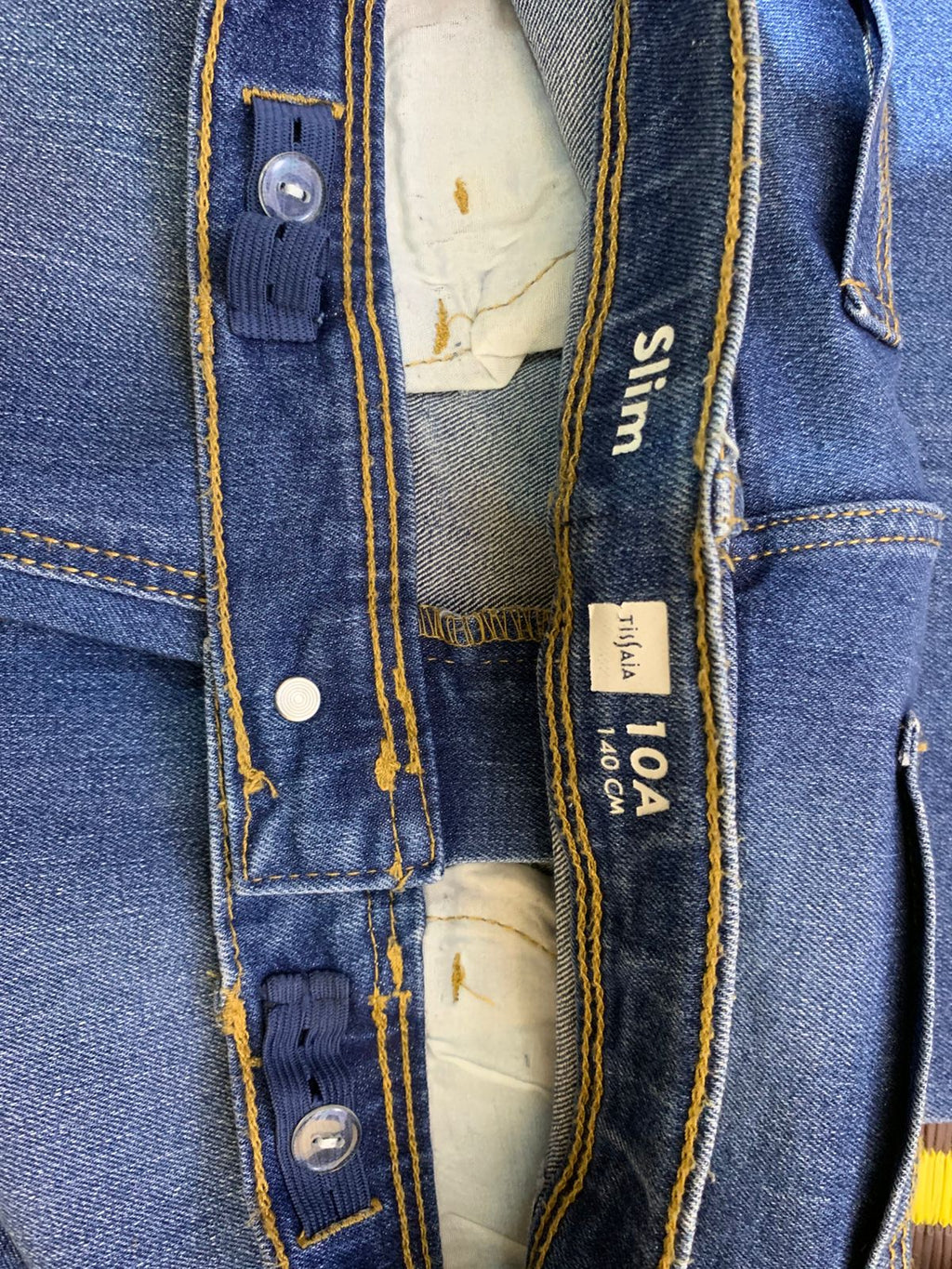Tissaia Boys Mid-Wash "Slim" Fit Denim Jeans - Size Estimated Age 10 Years AB1