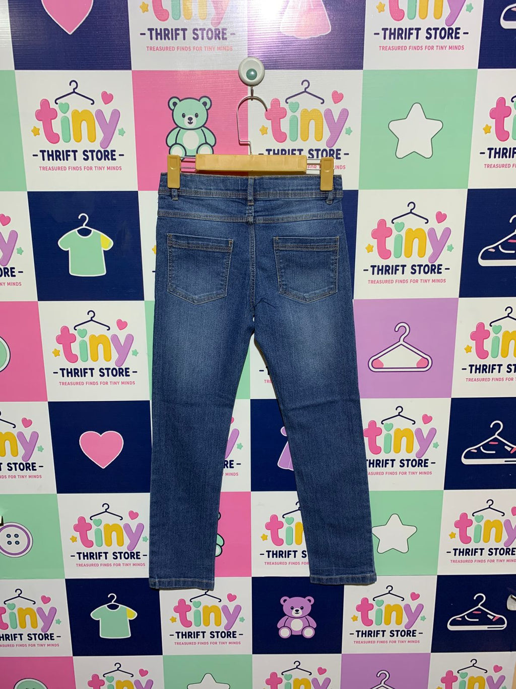 Tissaia Boys Mid-Wash "Slim" Fit Denim Jeans - Size Estimated Age 10 Years AB1