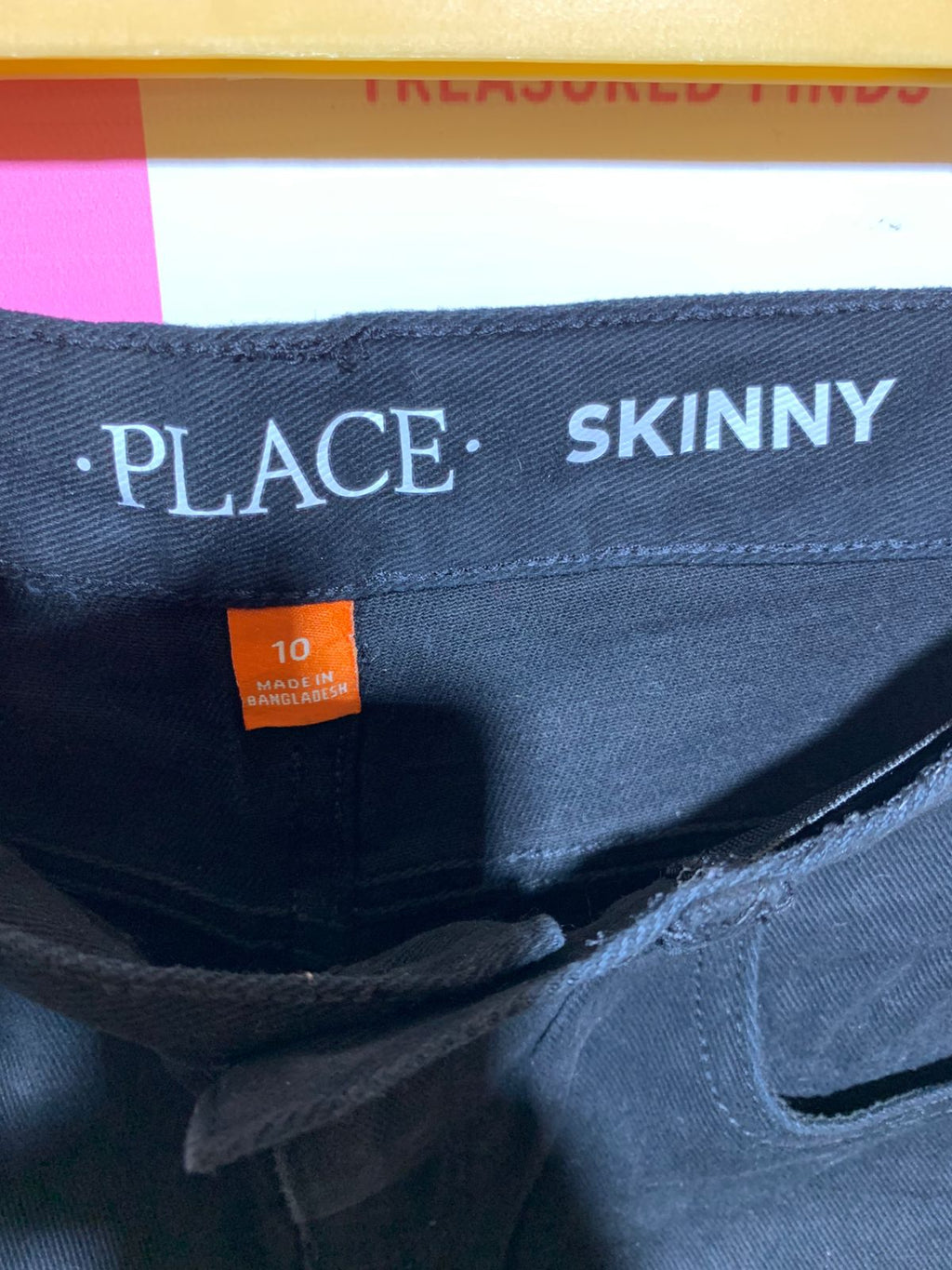 The Children's Place Boys Solid Black "Skinny" Chino Pants - Size Estimated Age 10 Years AB1