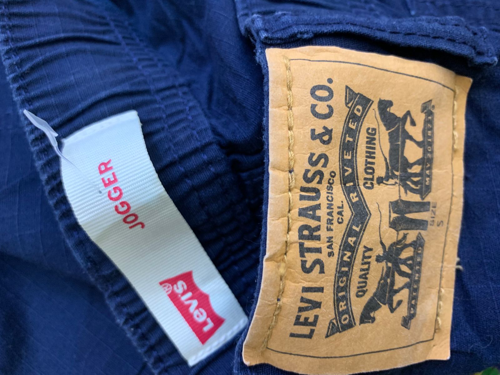Levi’s Boys Navy Blue Ripstop Cotton Jogger Pants - Size Estimated Age 8-10 Years AB1