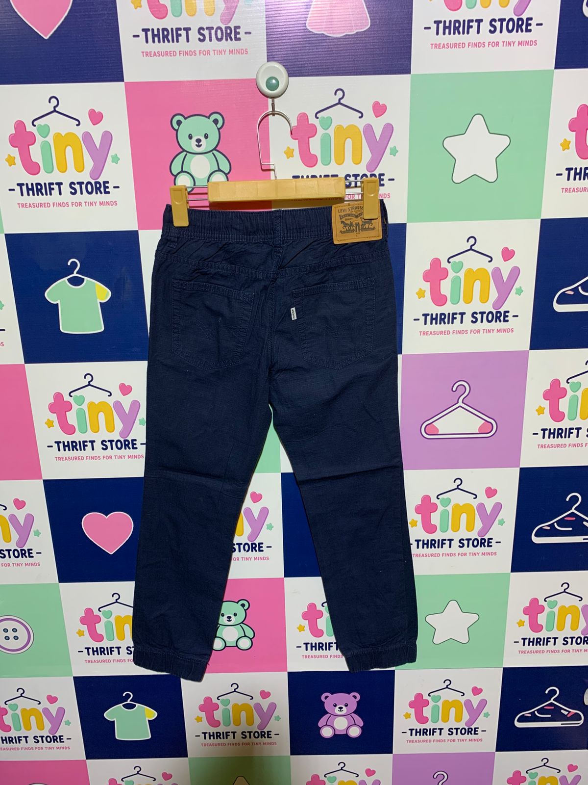 Levi’s Boys Navy Blue Ripstop Cotton Jogger Pants - Size Estimated Age 8-10 Years AB1
