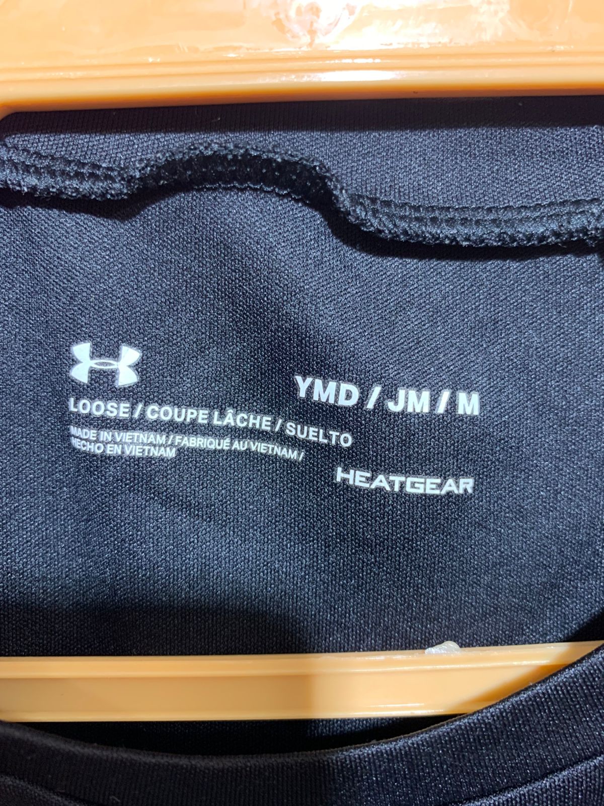 Under Armour Boys Black "HeatGear" Loose Fit Logo Tee - Size Estimated Age 10 Years AB1